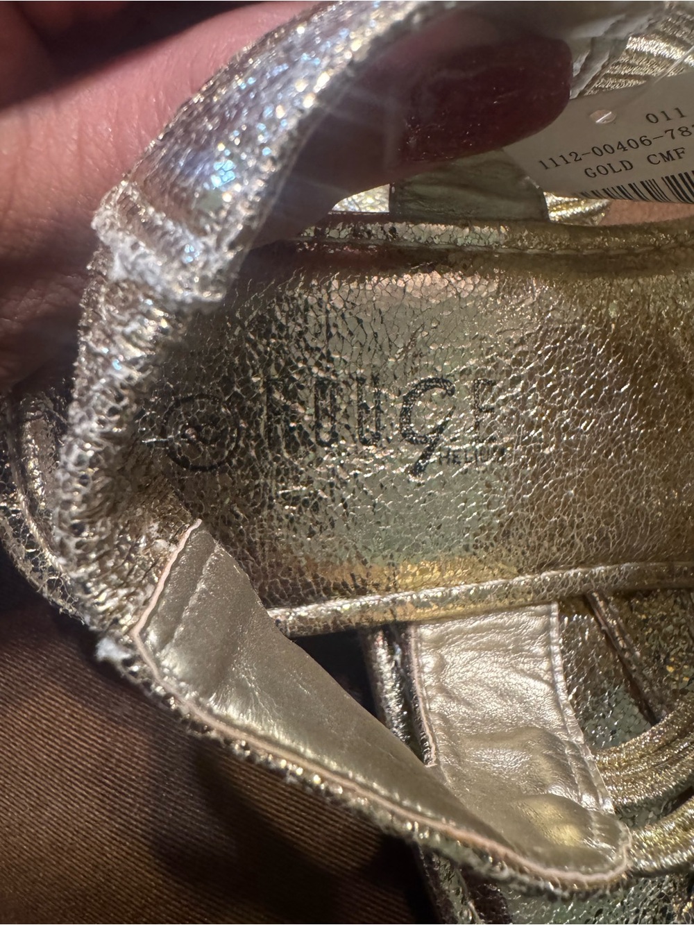 Rouge Helium Metallic Summer Flat Thong Sandals in Womens Size 8 NWT - Picture 8 of 14